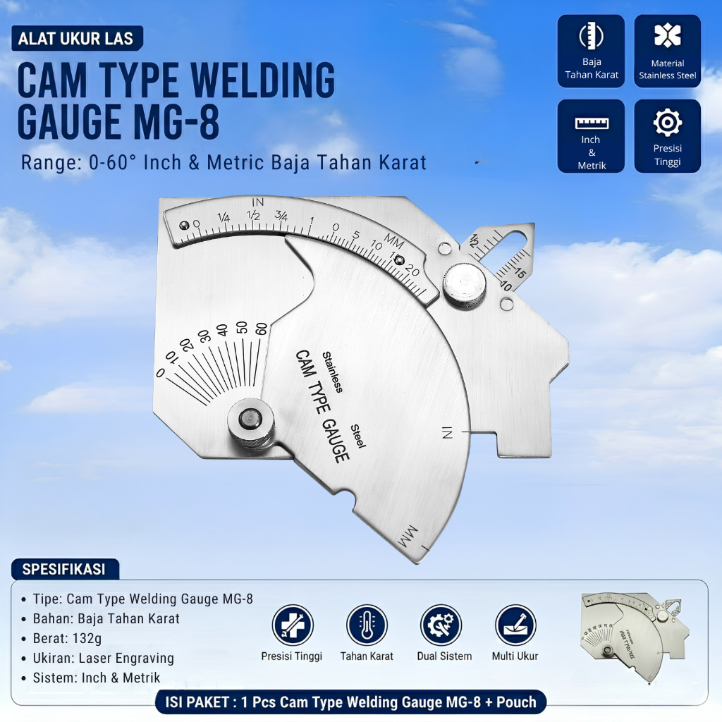 welding inspection gauge welding gauge pengukur fillet hasil las