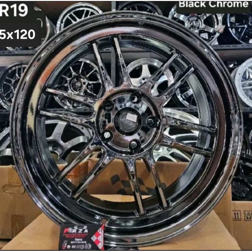 Velg SSW 165 RPF1 R19 PCD5x120 Black Chrome. Lebar 8.5 ET 38. Made in thailand