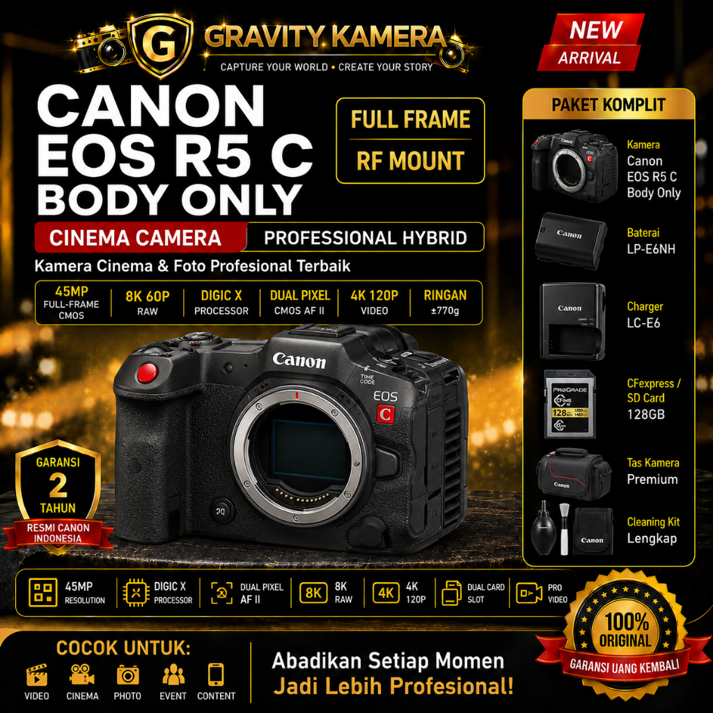 Canon EOS R5 C Body Only Cinematic Camera Canon EOS R5C Body Only Cinematic Camera