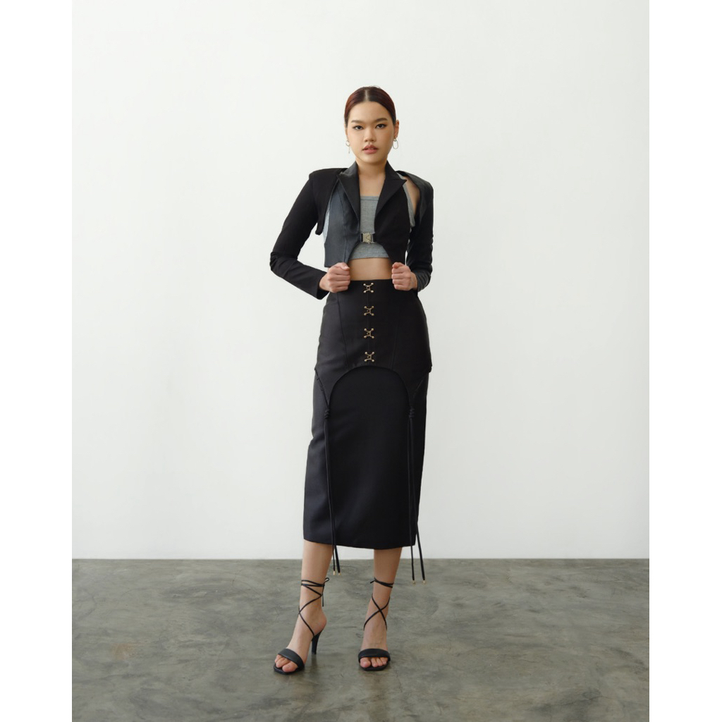NATALIA KIANTORO - Amaranth Skirt Black Size S