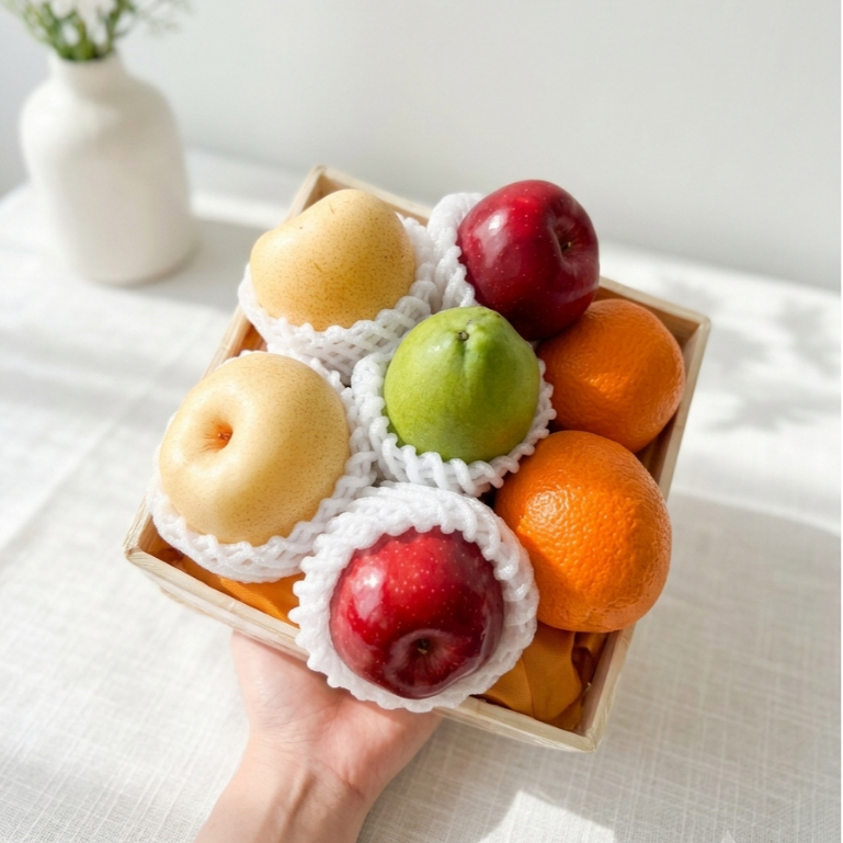 Parcel Buah segar/Bingkisan buah/Besek buah segar/Parcel Buah + Besek