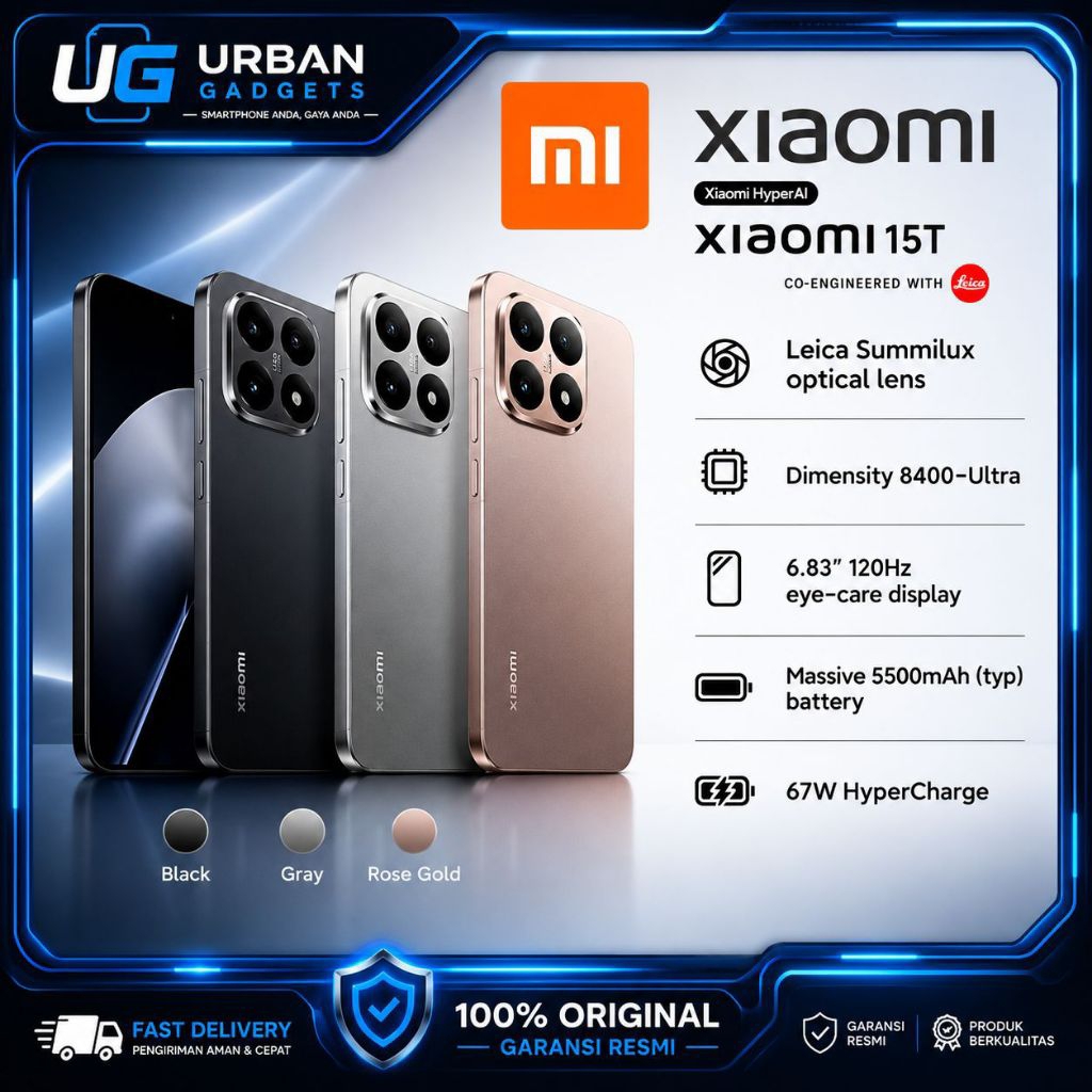 XIAOMI 15T RAM 12/512GB BNOB GARANSI RESMI