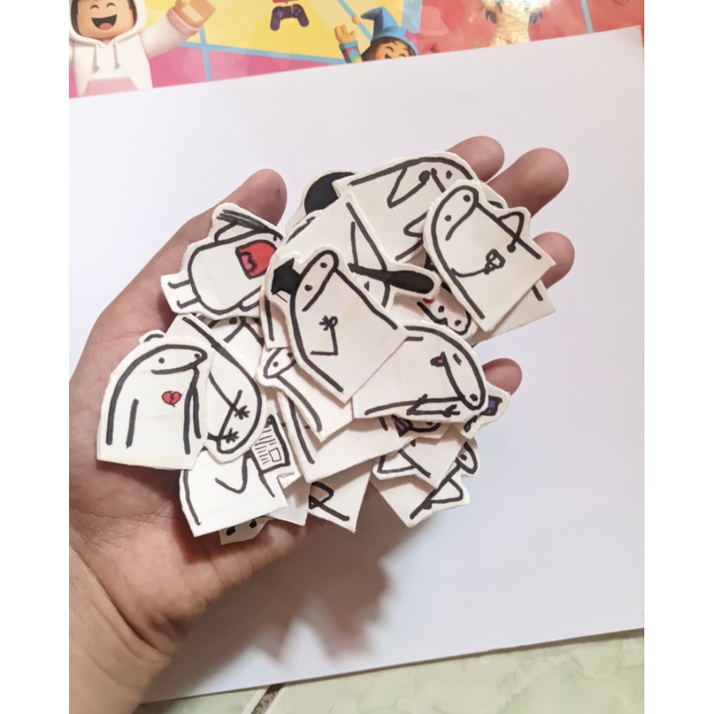 100pcs/50pcs Stiker handmade Doodleaesthetic stiker lucu & aesthetic