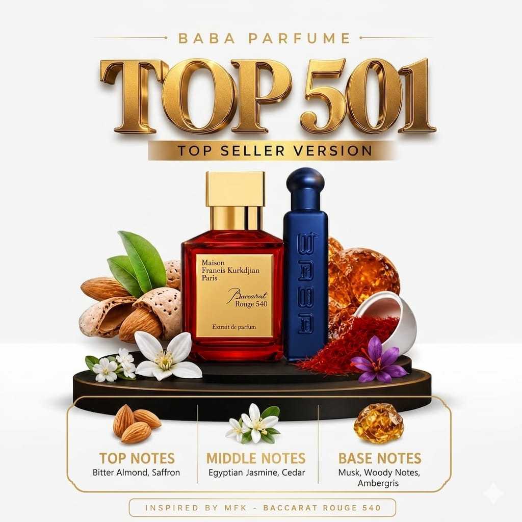 Parfume Baba Top Seller Varian Top 501 ukuran 30ML, Limited Edition, Tahan Lama, Non Alkohol dan Hal