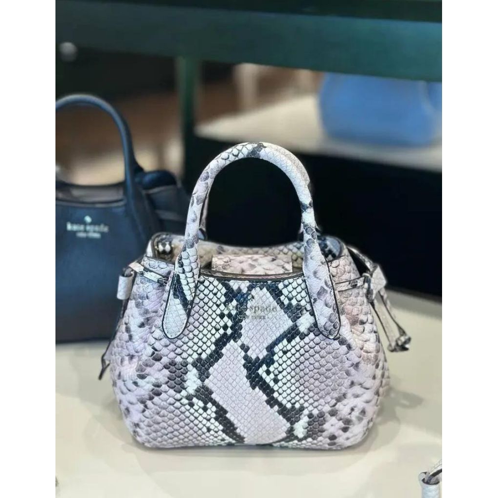 tas original Dumpling Snake Embossed Mini Satchel n