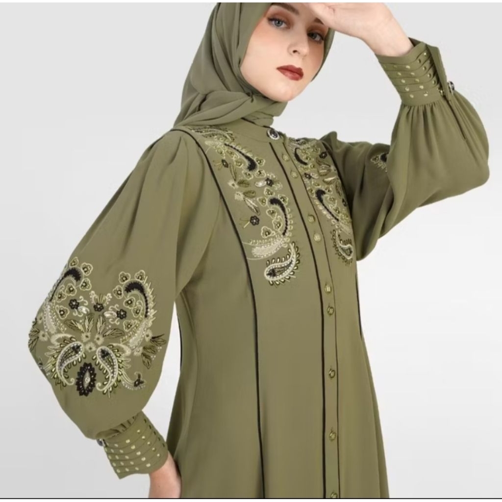 HIKMAT size S warna OLIVE (PRELOVED)