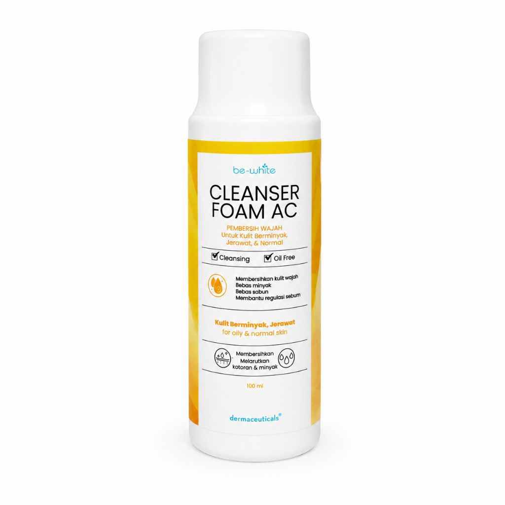 Be-White Cleanser Foam Acne (AC) - Sabun Cuci Muka Jerawat & Berminyak