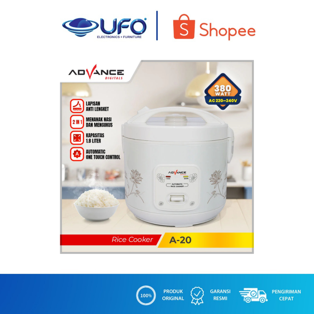 ADVANCE RICE COOKER 1.8 LITER A20