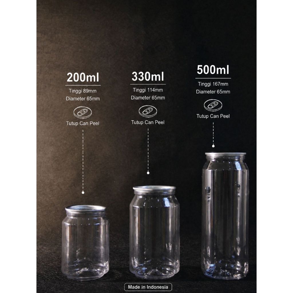 Sample Isi 10 Pcs PET Can 250ml 330ml 500ml Pop Can Press Seal