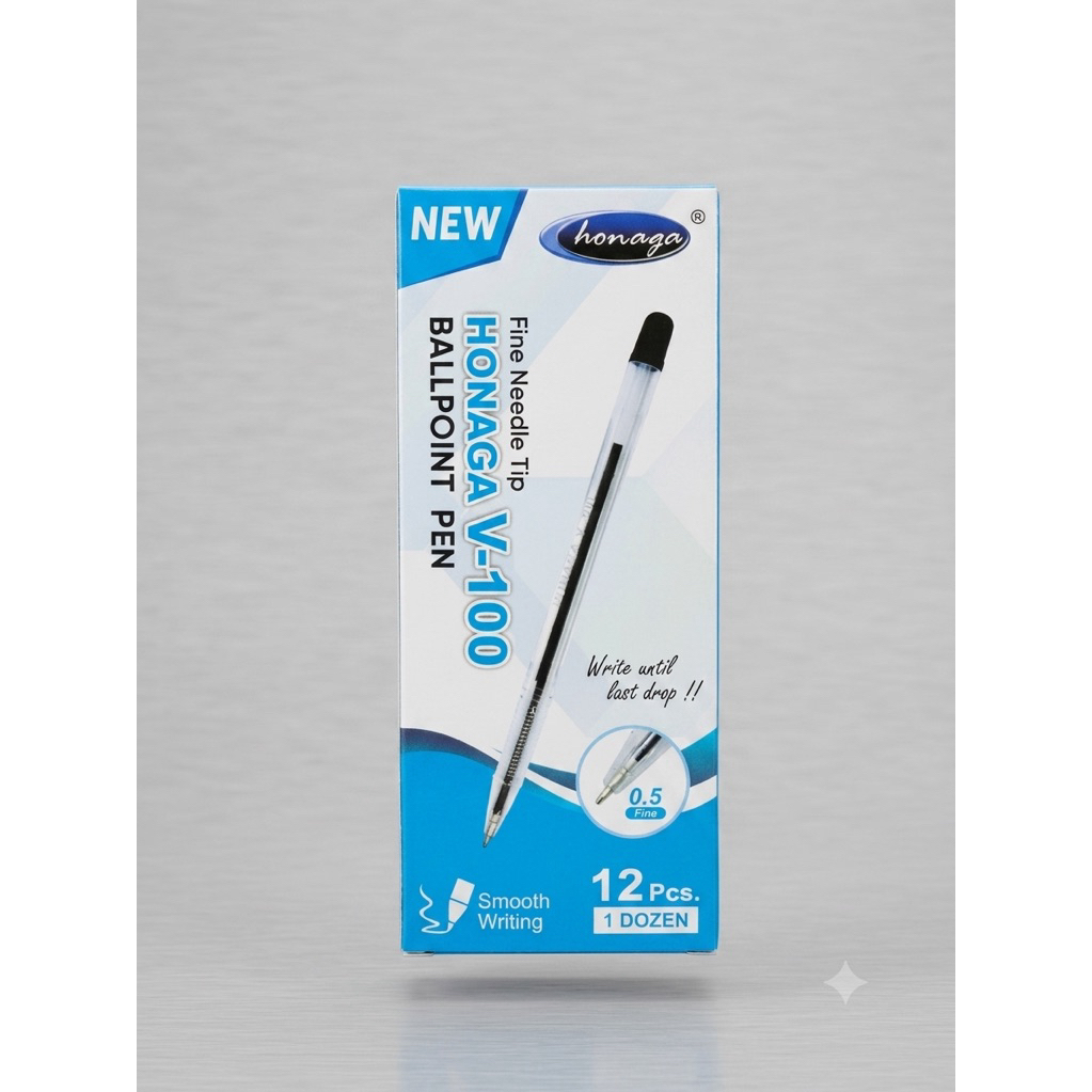 BALLPOINT PEN HONAGA V-100 0.5 1PAK 12BALLPOINT PEN