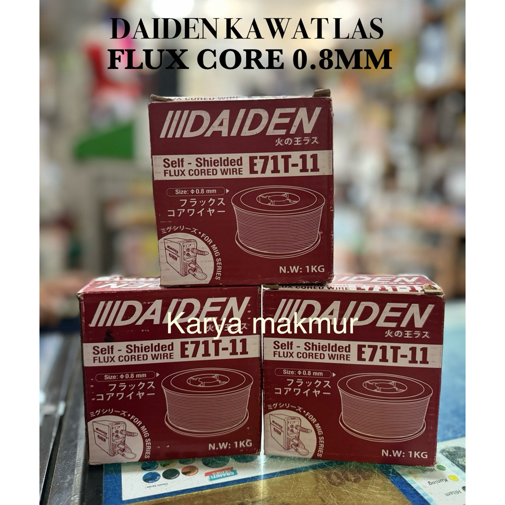 DAIDEN KAWAT LAS FLUX CORE 0.8MM 1Kg