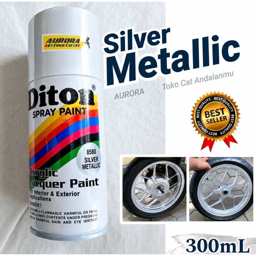 CAT SILVER METALIK DITON SILVER METALLIC 300ML