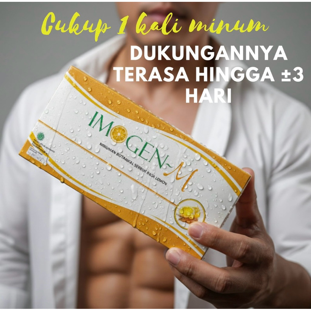 IMOGEN-M |Minuman Stamina pria Terbuat dari ekstrak lemon dan Ginseng 100% Original Isi 25 Sachet