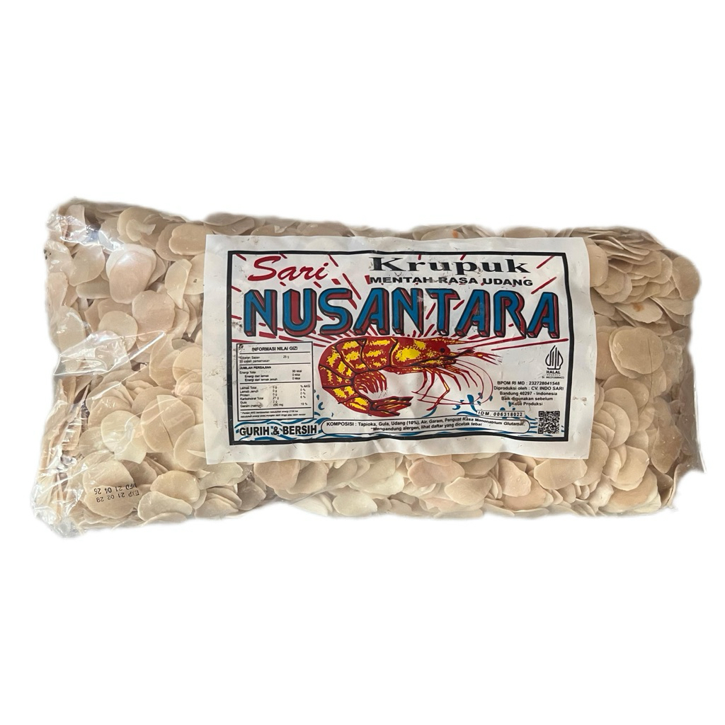 KERUPUK PUTIH NUSANTARA / KERUPUK BAWANG PUTIH / KERUPUK BUBUR / KERUPUK NASI KUNING 1KG