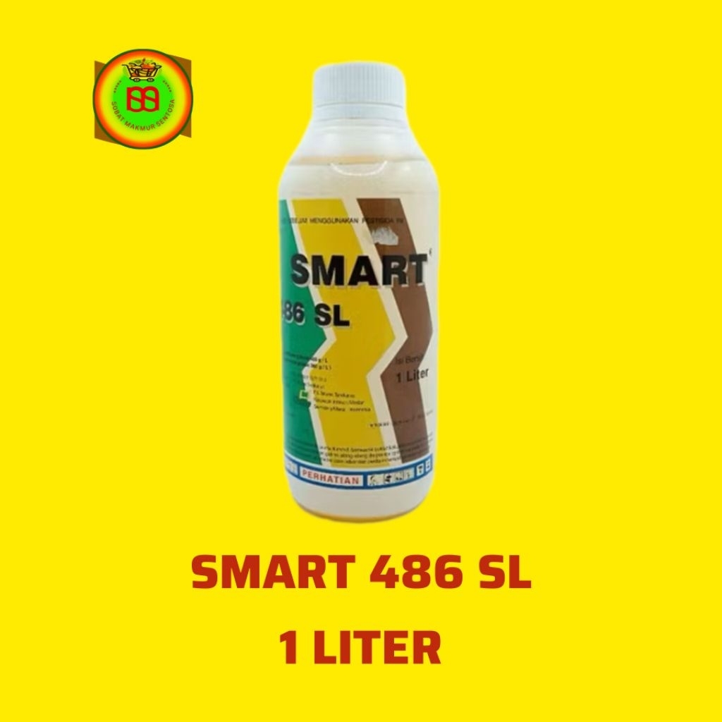 Herbisida SMART 486 SL, Kemasan botol 1 liter.
