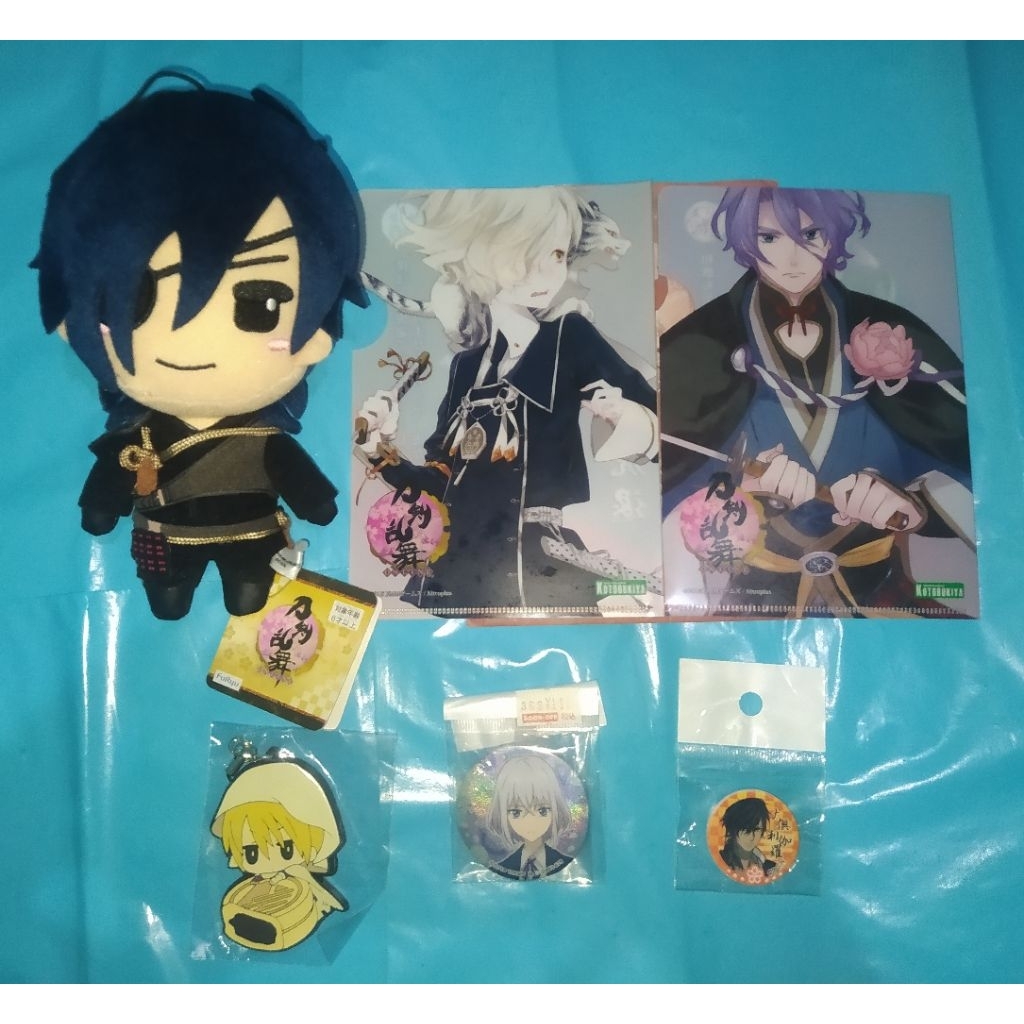 Touken Ranbu Mini Clearfile Gokotai Kasen Kanesada Shokudaikiri Mitsutada Nuigurumi