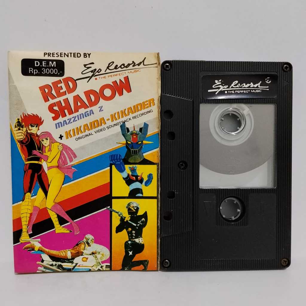 PRELOVED BEKAS KASET PITA RED SHADOW MAZZINGA Z KIKAIDA KIKAIDER ROBOT ORIGINAL VIDEO SOUNDTRACK REC