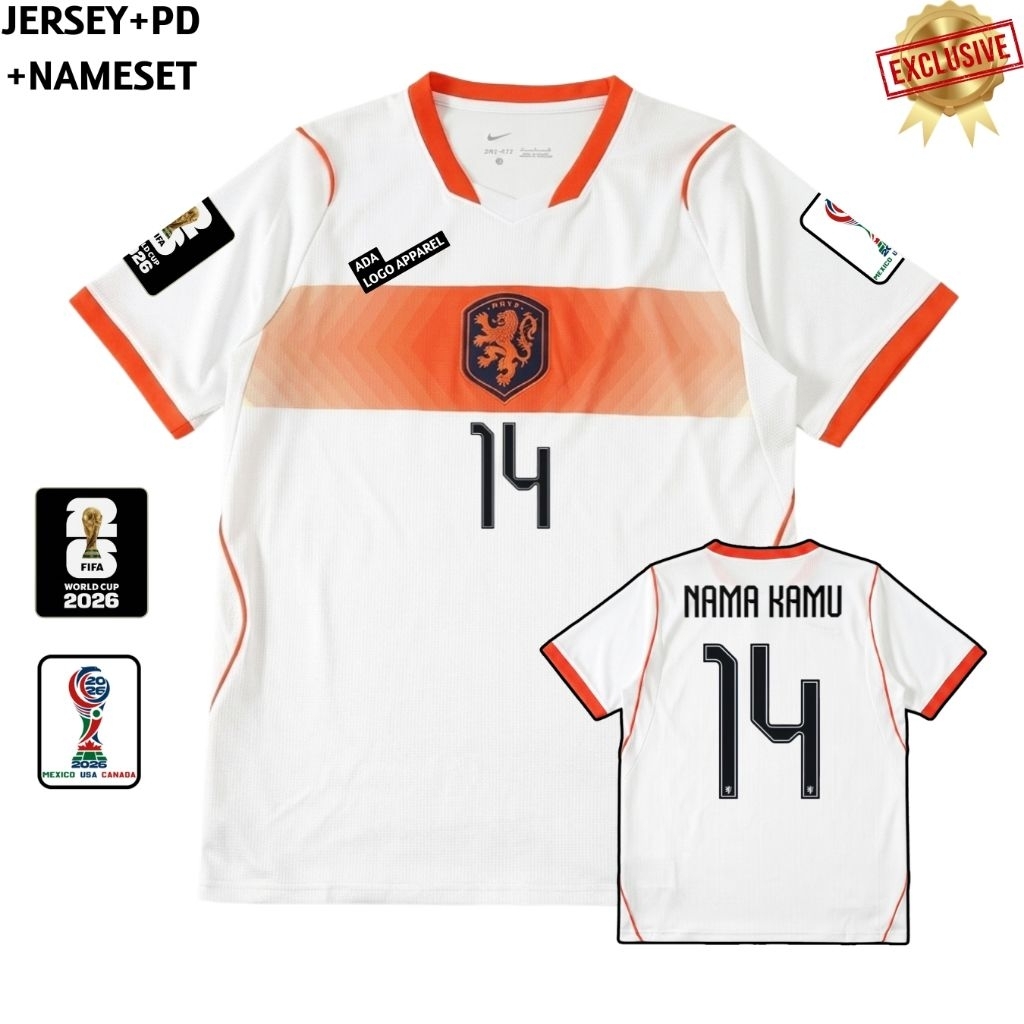 Jersey Belanda Away World Cup 2026 2027 Grade Original - Jersey Belanda Piala Dunia High Quality