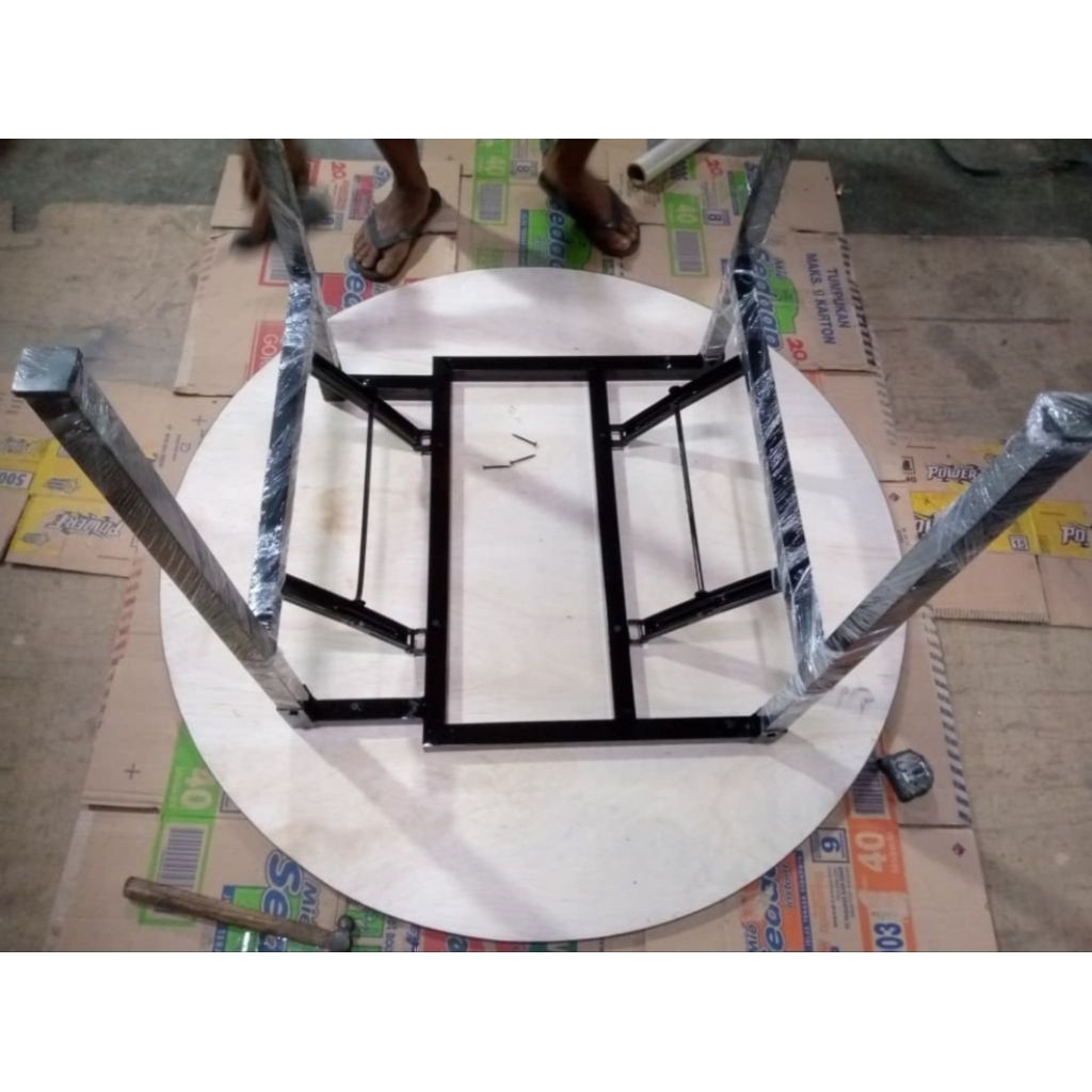 Rangka meja bulat D120/75 lipat otomatis/Round circle table frame