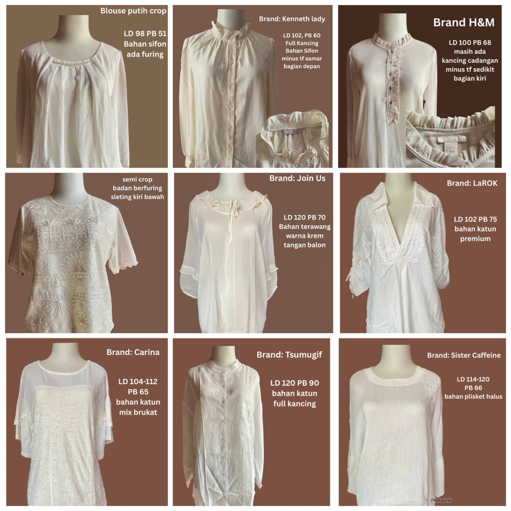 Blouse / Tunik serba putih