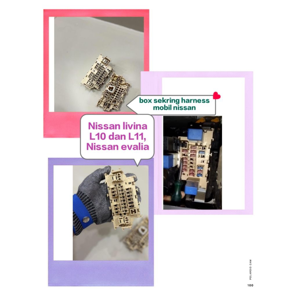 fuse box sekring harness mobil nissan livina L10, L11 dan nissan evalia original nissan lokasi box d