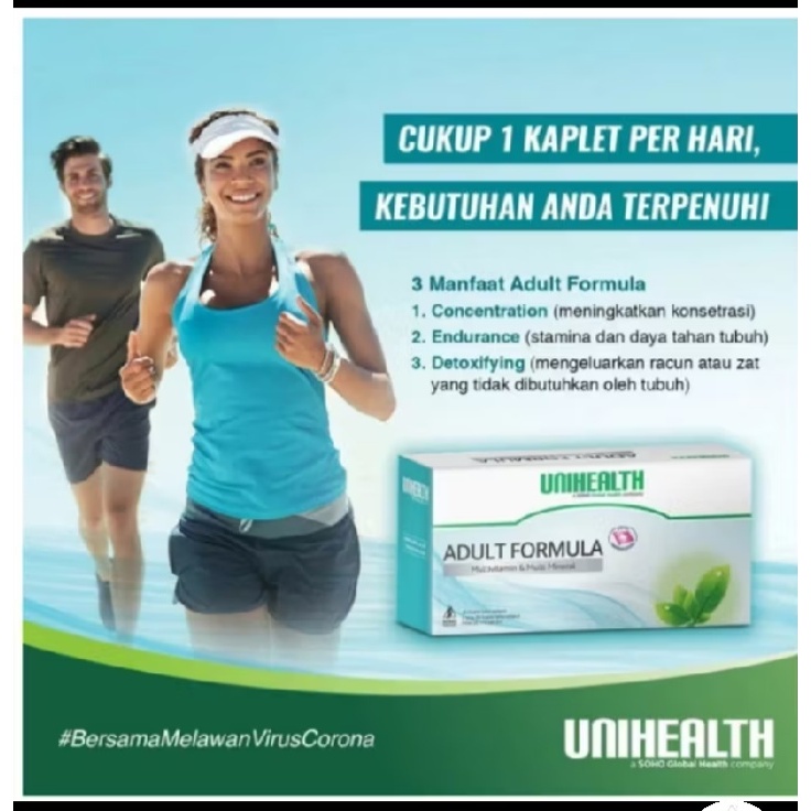 Adult Formula @30 kaplet Unihealth Asli 100%
