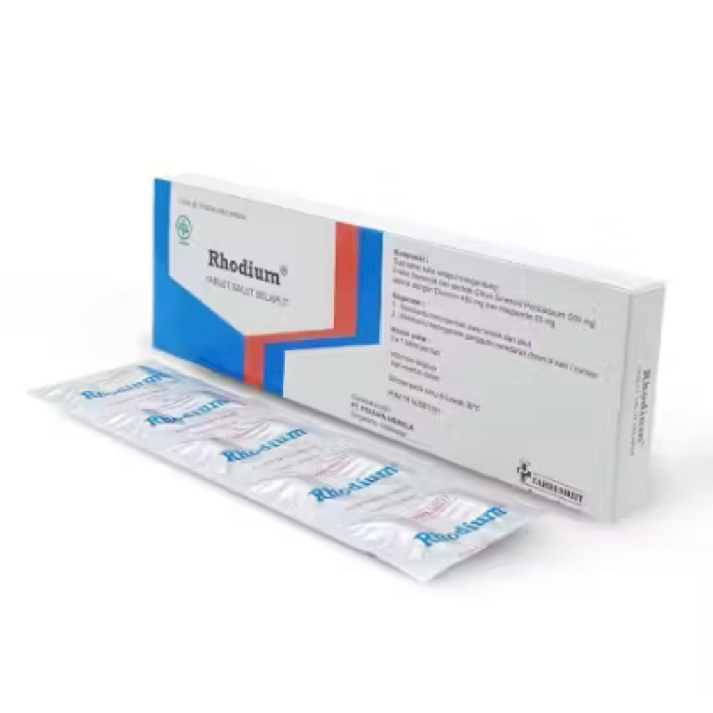 Rhodium strip 10 tablet ( obat wasir )