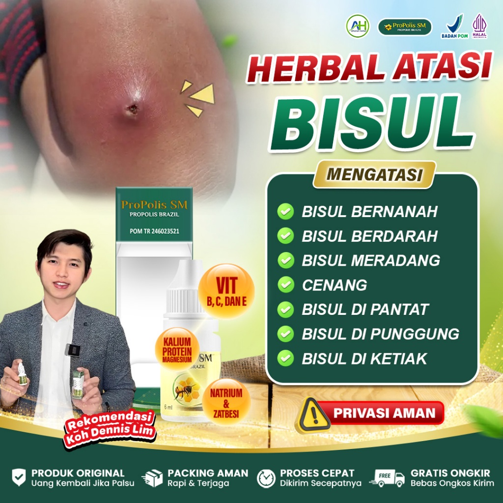 Obat Bisul Bernanah Bisul Bengkak Bisul Pecah Berdarah Bisul di Ketiak Bisul di Pantat - Propolis SM