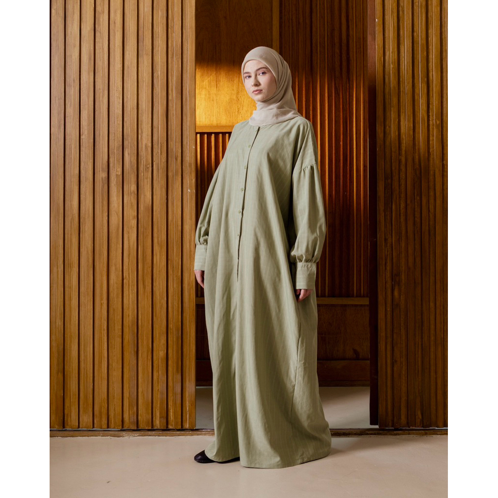 DRESS SAGE - ZARINA ABAYA  - BAJU KOTAK KOTAK