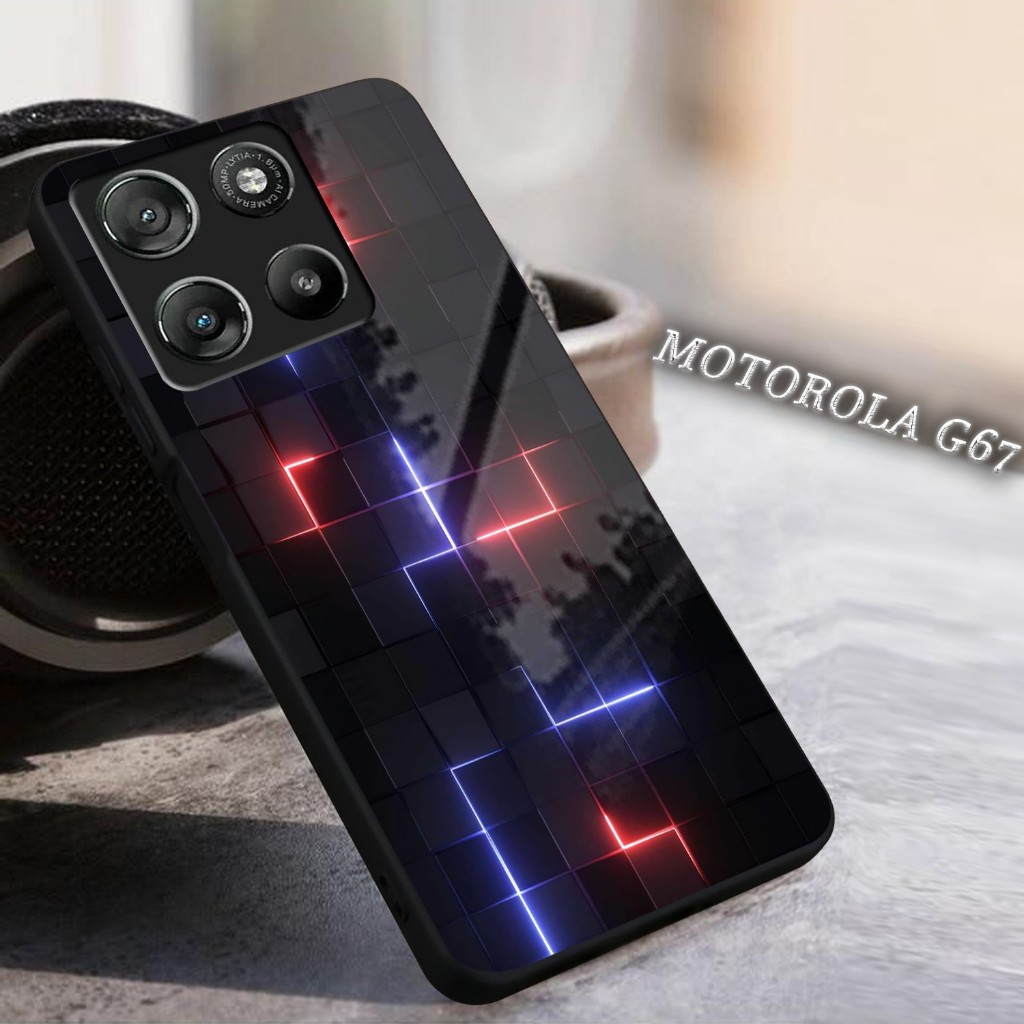 [CC74] Softcase Kilau MOTOROLA G67 5G | MOTOROLA G67 5G |  Casing MOTOROLA G67 5G Case Glass kaca te