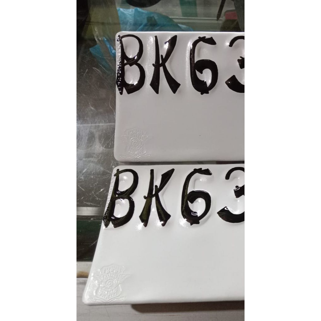 Buat Baru Nomor Plat Mtor Logo Timbul/Asli
