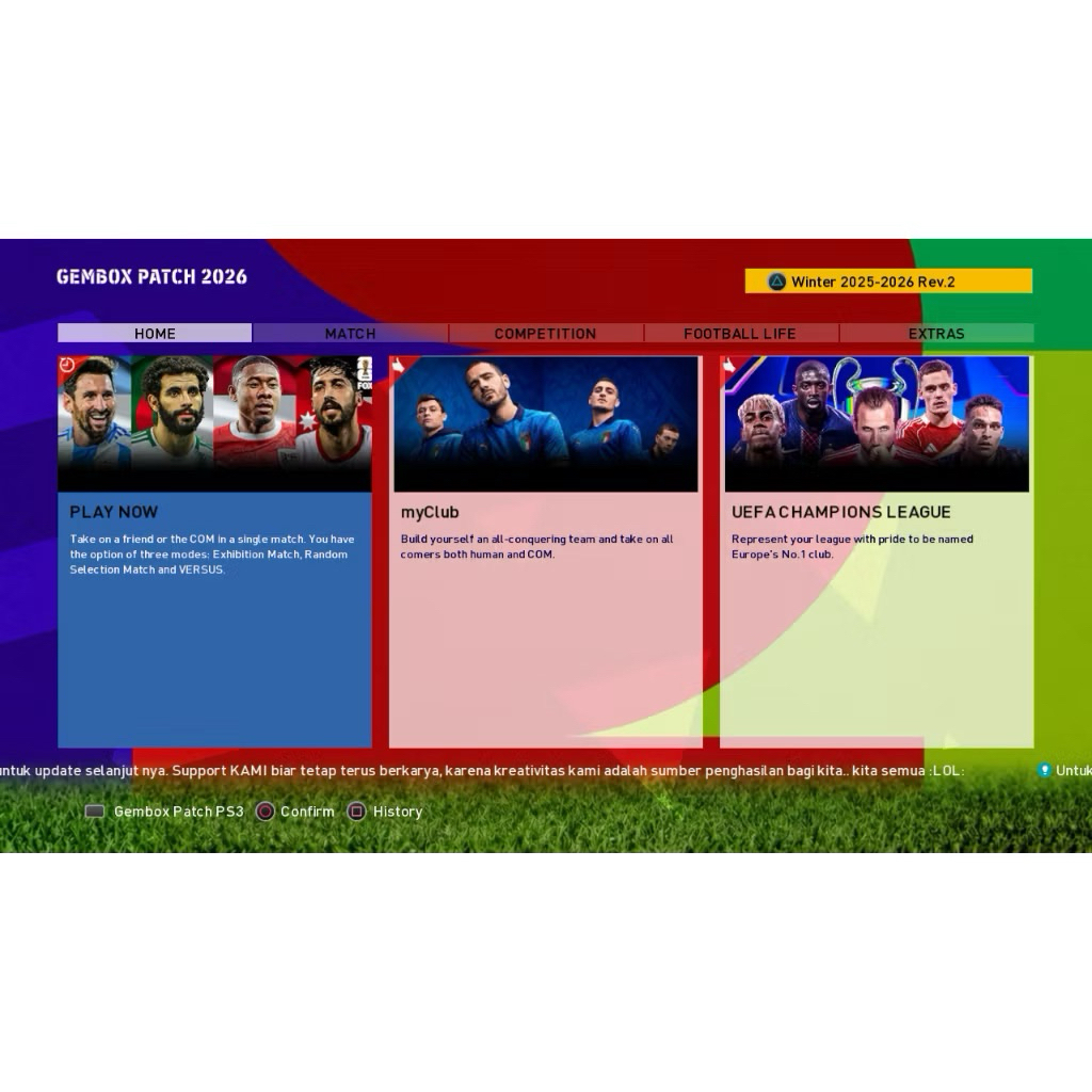 PES GEMBOX PATCH WINTER 2026 PS3 VIA FLASDISK