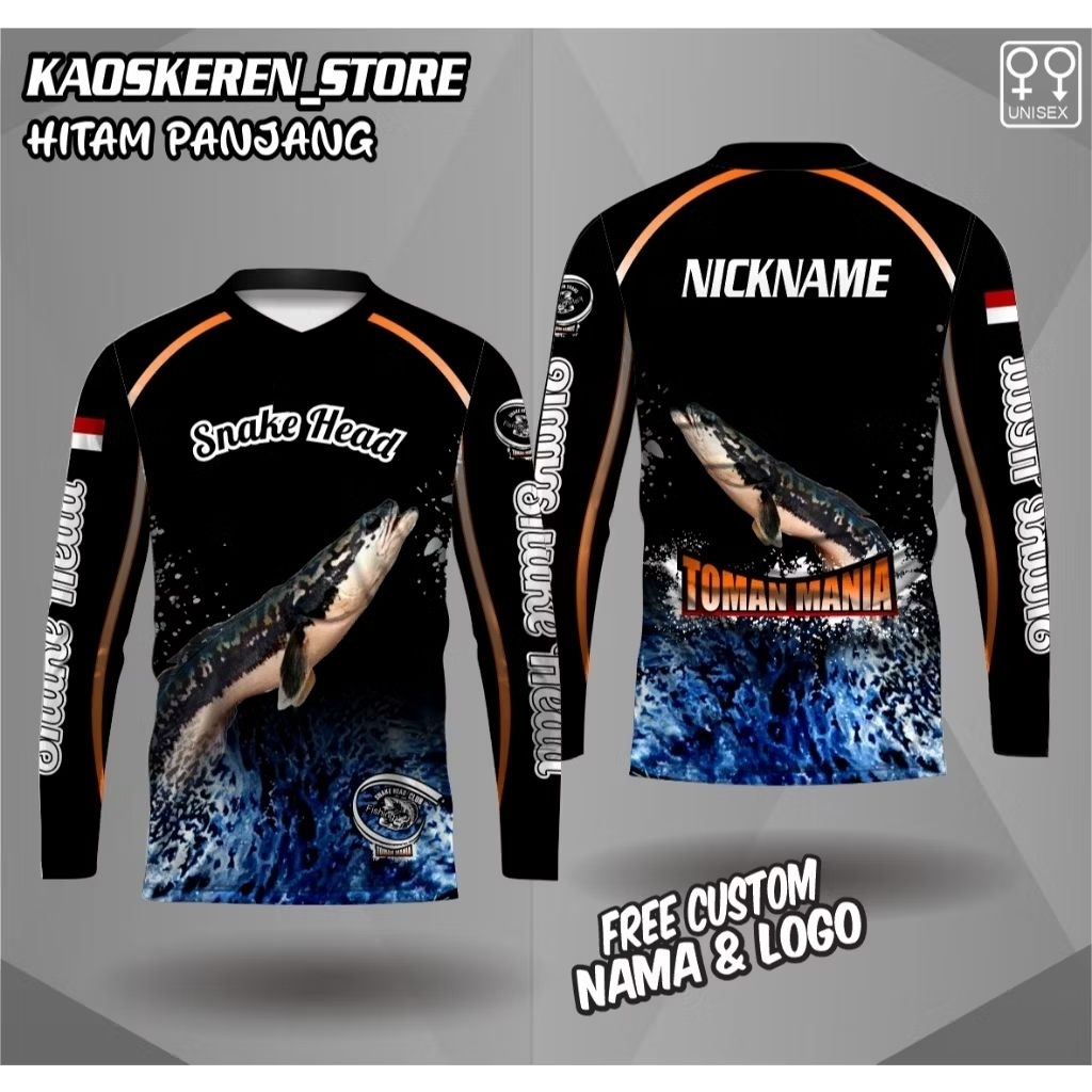 Jersey mancing toman mancing mania kasting kaos mancing custom nama logo