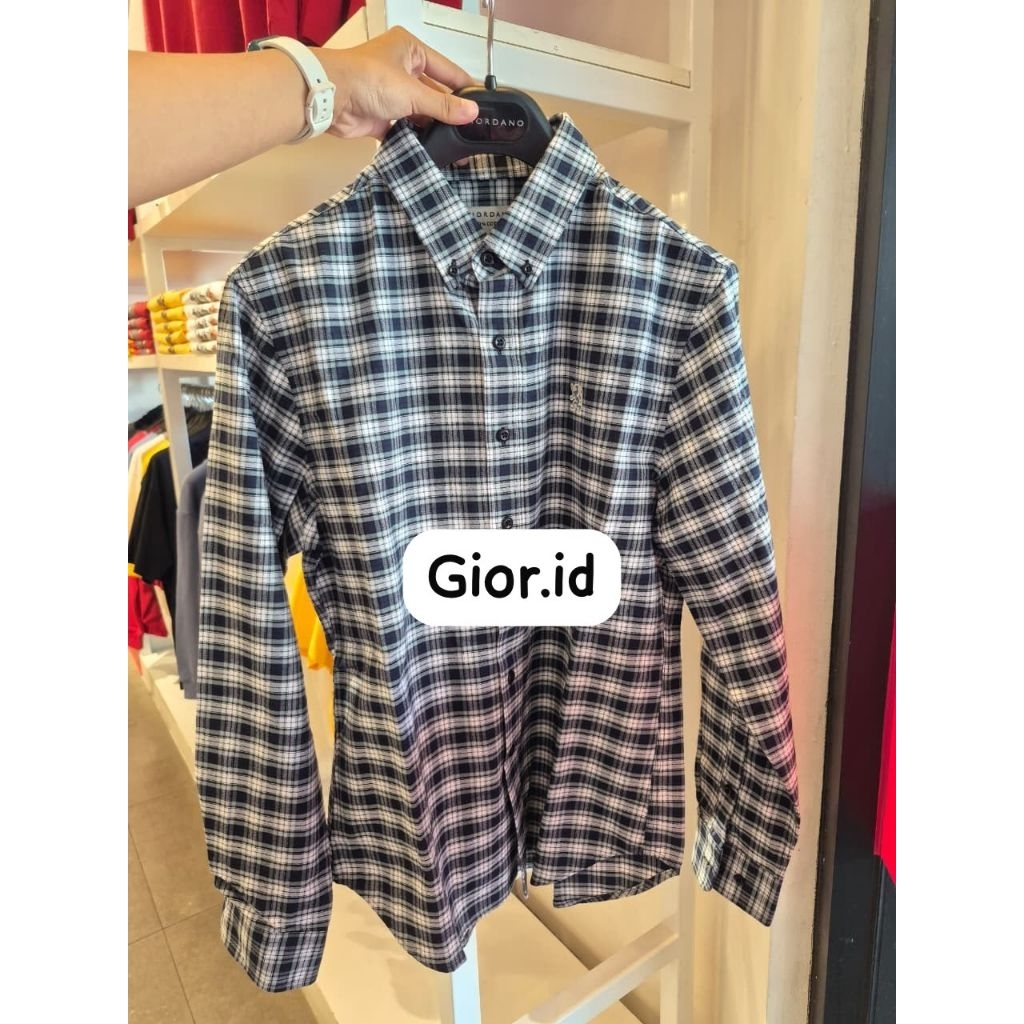 GIORDANO MENS PRIA 3D LION SHIRT OXFORD ORIGINAL STORE | KEMEJA PRIA ORIGINAL GIORDANO 3D LION