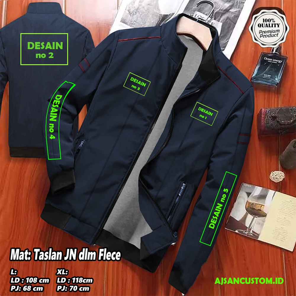 JAKET PARASUT CUSTOM VELCRO / JAKET RUBBY CUSTOM BORDIR VELCRO BONGKAR PASANG