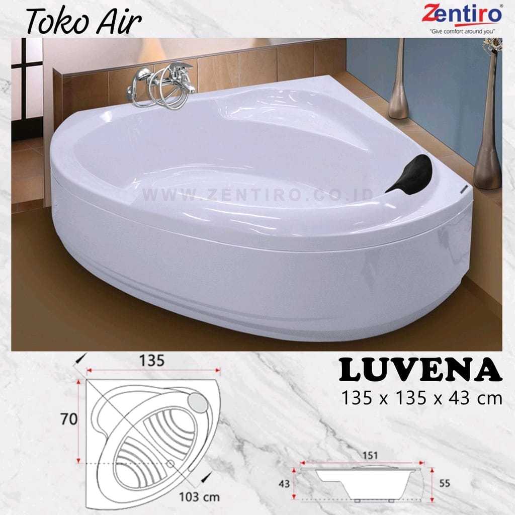 Bathtub Zentiro LUVENA BATHTUB SUDUT MARBLE ZENTIRO LUVENA