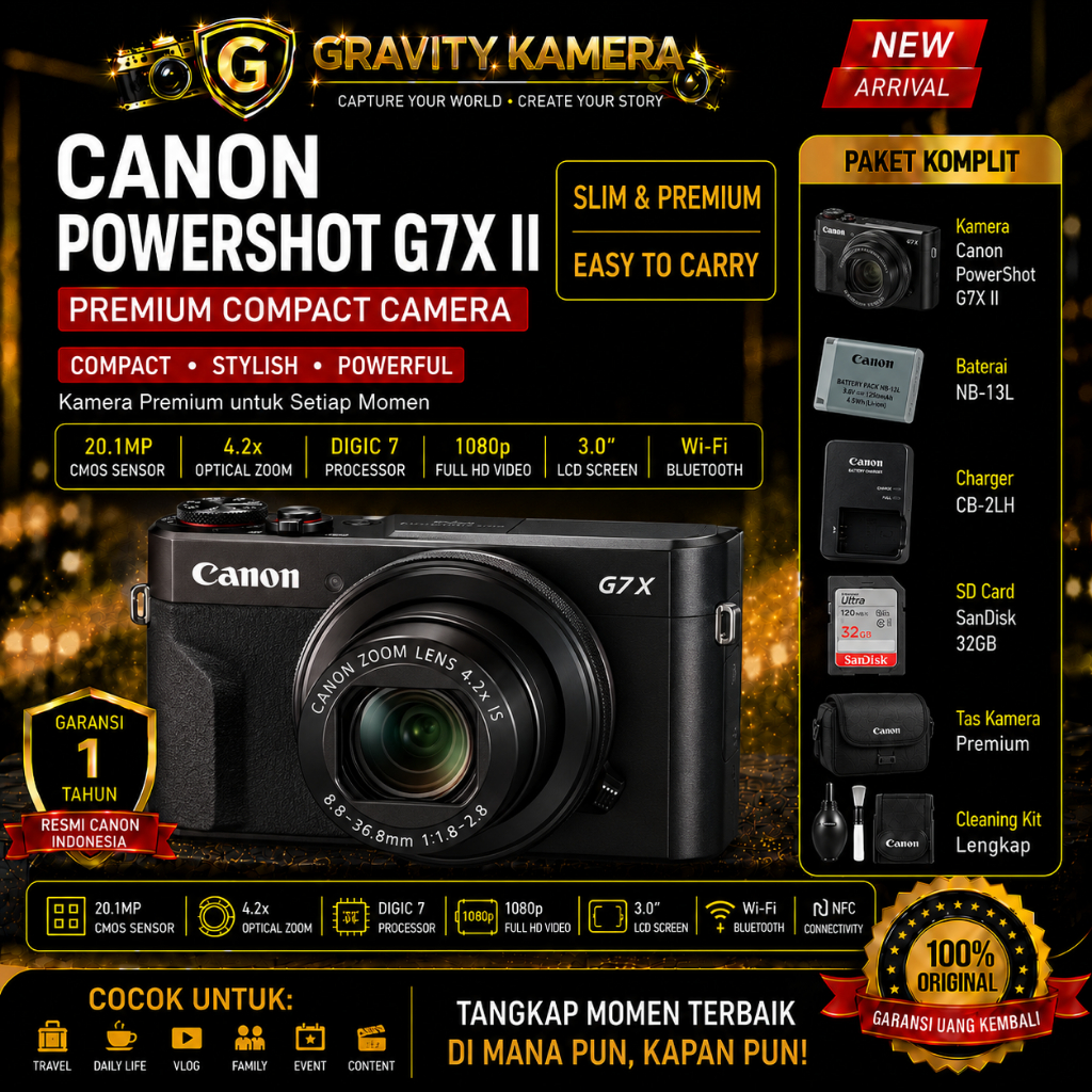 CANON POWERSHOT G7X II / KAMERA CANON POWERSHOT G7X II