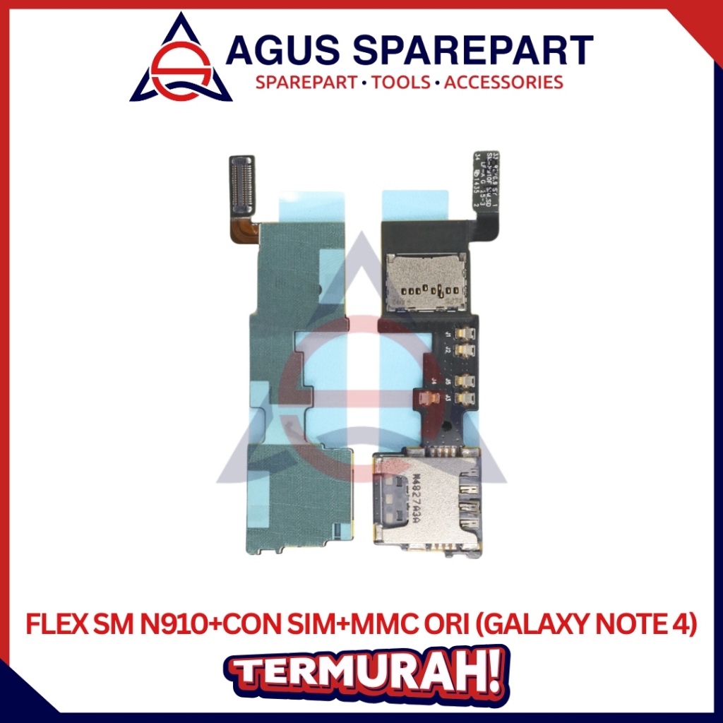 FLEXIBEL SAMSUNG N910 + CONNECTOR SIM + MMC ORI GALAXY NOTE 4