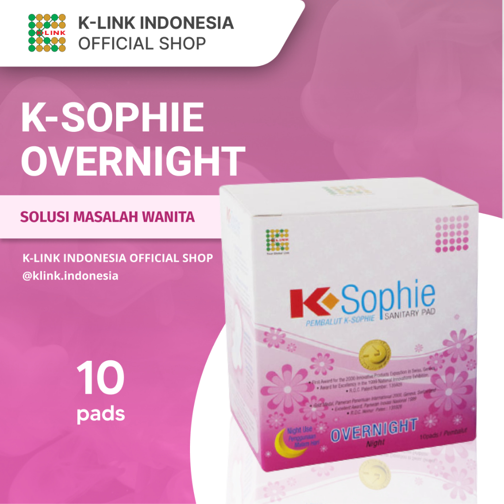 K-Sophie Night Use (isi 10 Pads) Untuk Malam Hari Overnight Pembalut K-Link Pembalut Berkualitas Pem