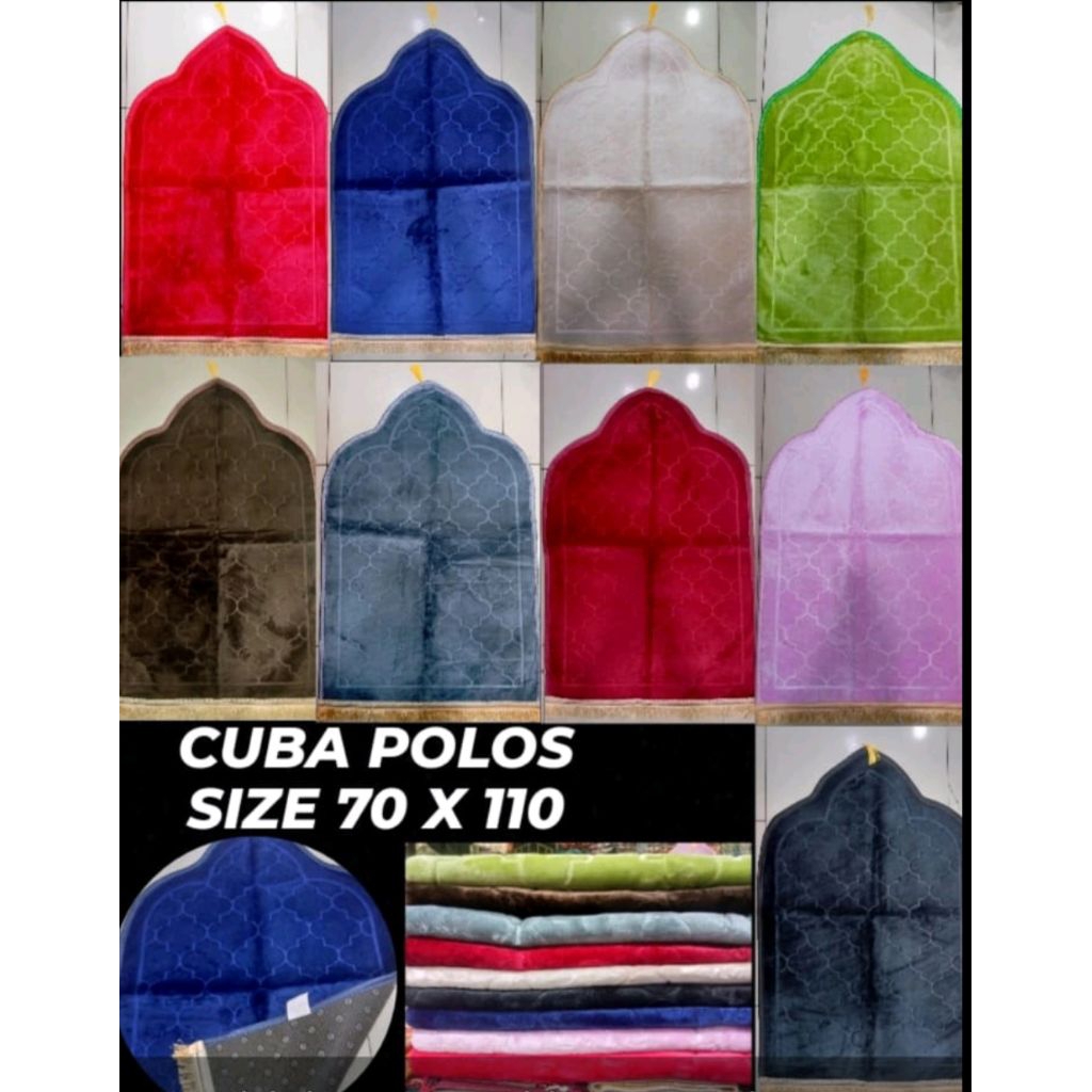 Sajadah Kubah Tebal Polos  dan Empuk Size 70*110