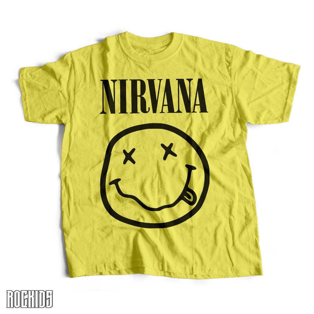 ROCKIDS - NIRVANA - TSHIRT - TEES - KIDSWEAR - KAOS BAND - KAOS BAND NIRVANA - KAOS NIRVANA - TSHIRT