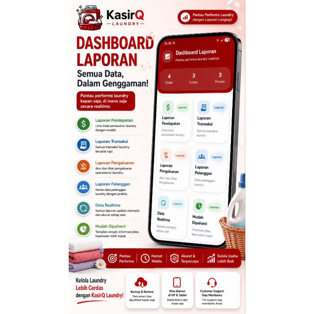 Aplikasi Laundry Offline Android – Kasir Laundry Profesional untuk UMKM