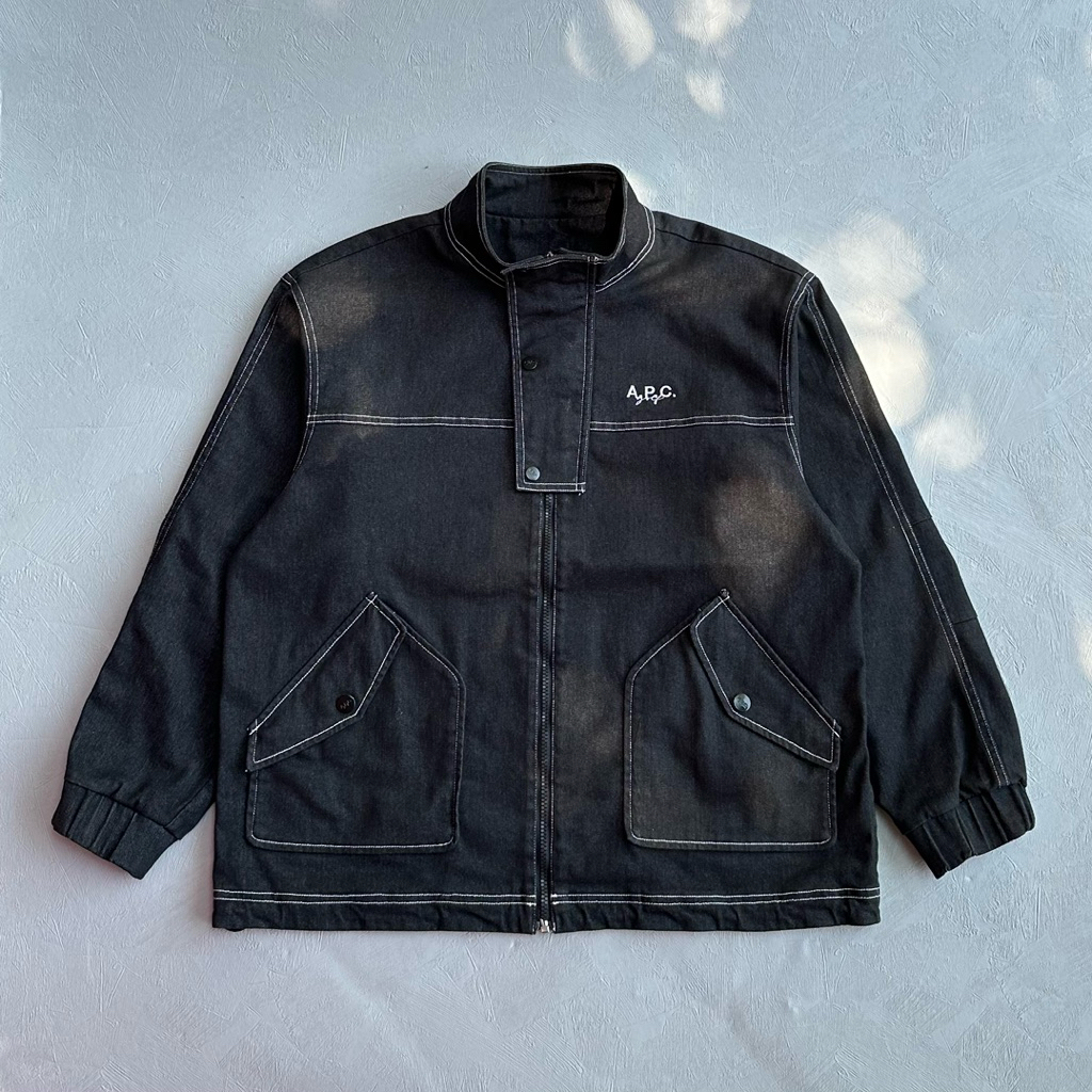 apc paris fishtail jacket denim