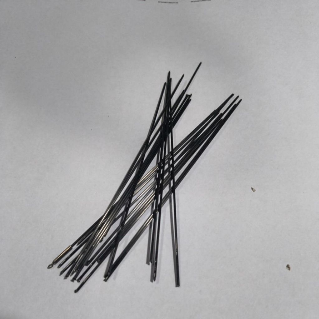 20pcs fiber stik pelampung pancing hitam +10cm