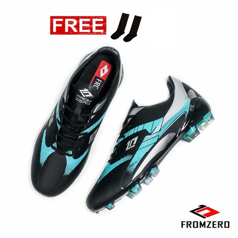 Fromzero - Sepatu Sepak Bola Fromzero Zenith IN Fg Black Tosca