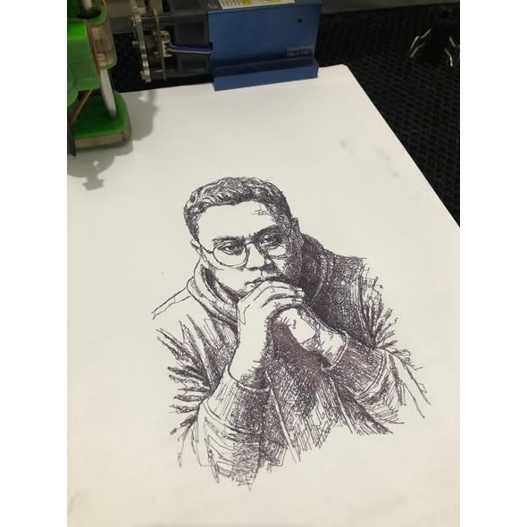 Jasa Pen Plotter Art Custom Foto – CNC Pen Plotter