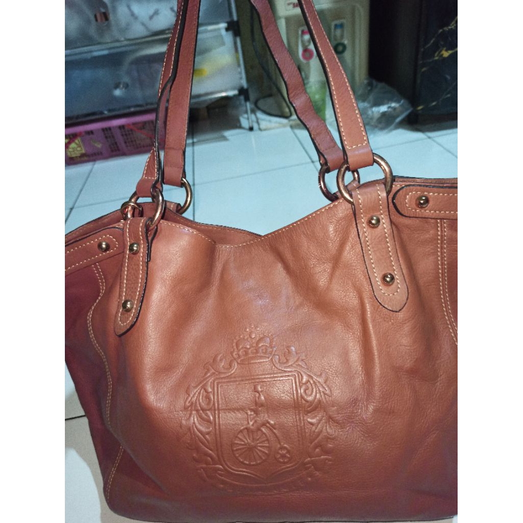 tas tote brand (Beanpole) kulit aman mulus puring bersih