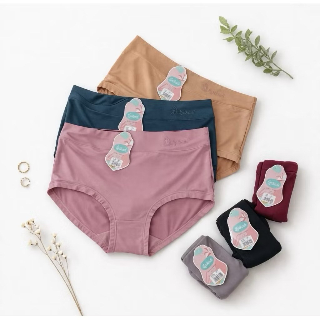 CD Celana Dalam Bahan Katun Spandeks Polos Karet Tinggi Berbagai Warna Nyaman Digunakan Sehari Hari