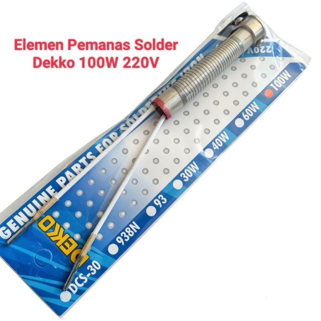 Elemen Pemanas Solder Dekko 100W 220V - Sparepart Solder 100 Watt