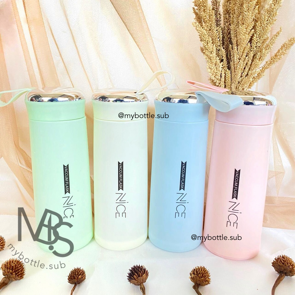 Botol Kaca Nice Non Box Tumbler Glass Botol Minum 400ML Gelas Souvenir